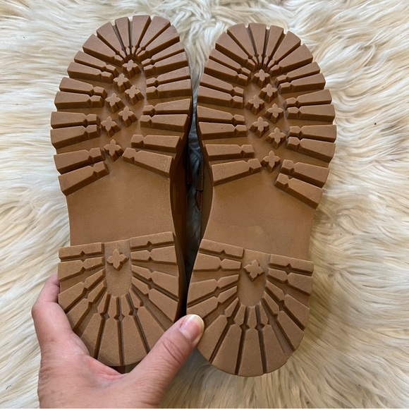 American Eagle Light Brown Faux Leather Chucky Lug Sole Penny Loafers Size 9 - Picture 8 of 8